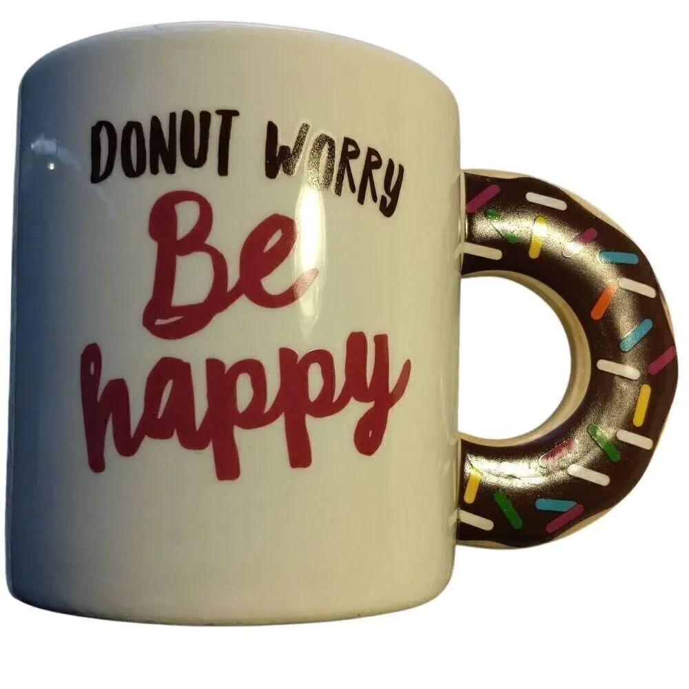 Donut Worry Be Happy Coffee Cup